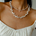 Baroque & Petal Pearl Long Necklace - floysun