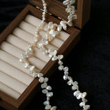 Baroque & Petal Pearl Long Necklace - floysun