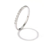 Bezel-Set Cubic Zirconia Half Eternity Ring - floysun