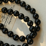 Black Agate Baroque Pearl Necklace - floysun