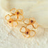Black Agate White Crystal Rose Quartz Four - leaf Clover Stud Earrings - floysun