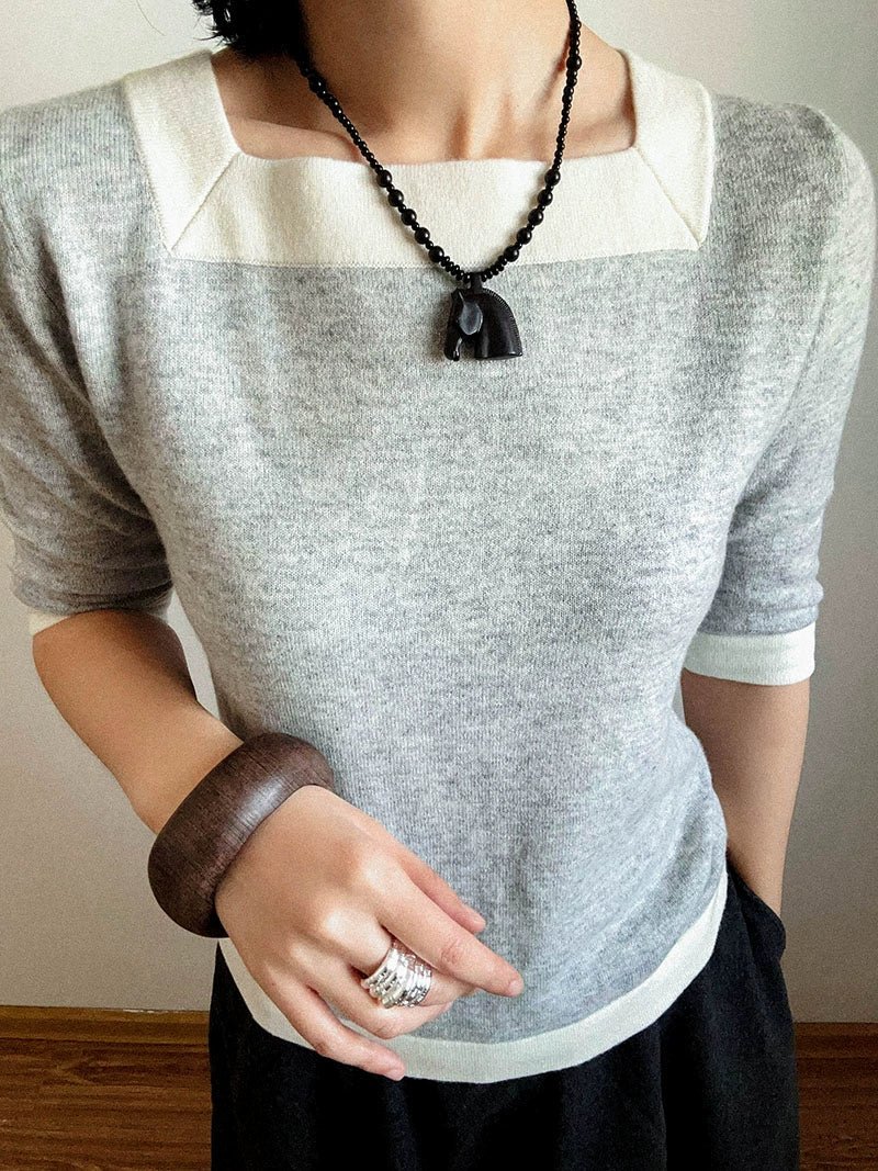 Black Ebony Horse Head Beaded Necklace - floysun