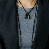 Black Ebony Horse Head Beaded Necklace - floysun