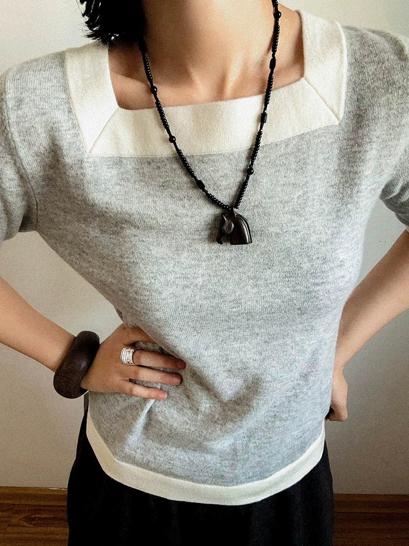 Black Ebony Horse Head Beaded Necklace - floysun