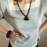 Black Ebony Horse Head Beaded Necklace - floysun