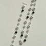 Black Ebony Wood and Brushed Silver Ball Necklace - floysun