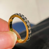 Black - Gold Gunmetal Pave Diamond Ring - floysun