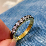 Black - Gold Gunmetal Pave Diamond Ring - floysun