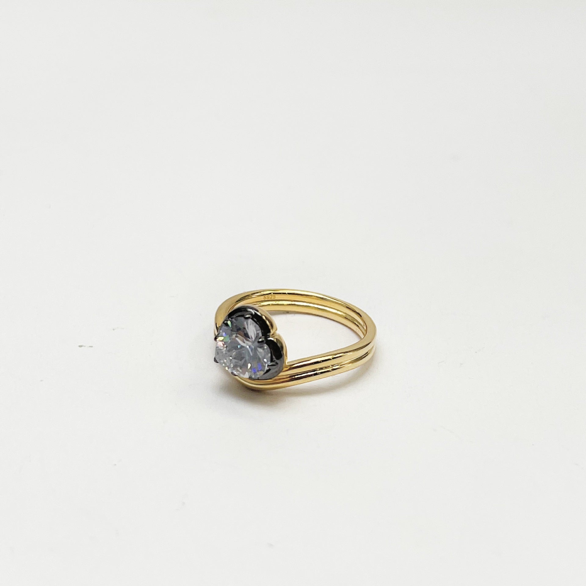 Black Gold Heart Ring - floysun