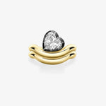 Black Gold Heart Ring - floysun