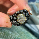 Black Gold Laurel Egg - Cut Statement Ring - floysun