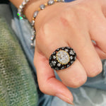 Black Gold Laurel Egg - Cut Statement Ring - floysun