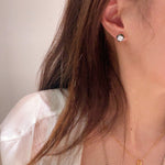 Black Gold Mini Square Lab - Diamond Stud Earrings - floysun