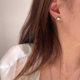 Black Gold Mini Square Lab - Diamond Stud Earrings - floysun