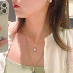 Black Gold Teardrop Lab - Diamond Stud Earrings - floysun