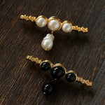 Black Onyx Brooch – Black & Gold Statement Design - floysun