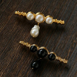 Black Onyx Brooch – Black & Gold Statement Design - floysun