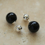 Black Onyx Stud Earrings - floysun