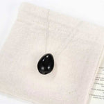 Black Teardrop Pendant Necklace - floysun