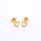 Black White Love Studs Earrings - floysun