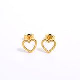 Black White Love Studs Earrings - floysun