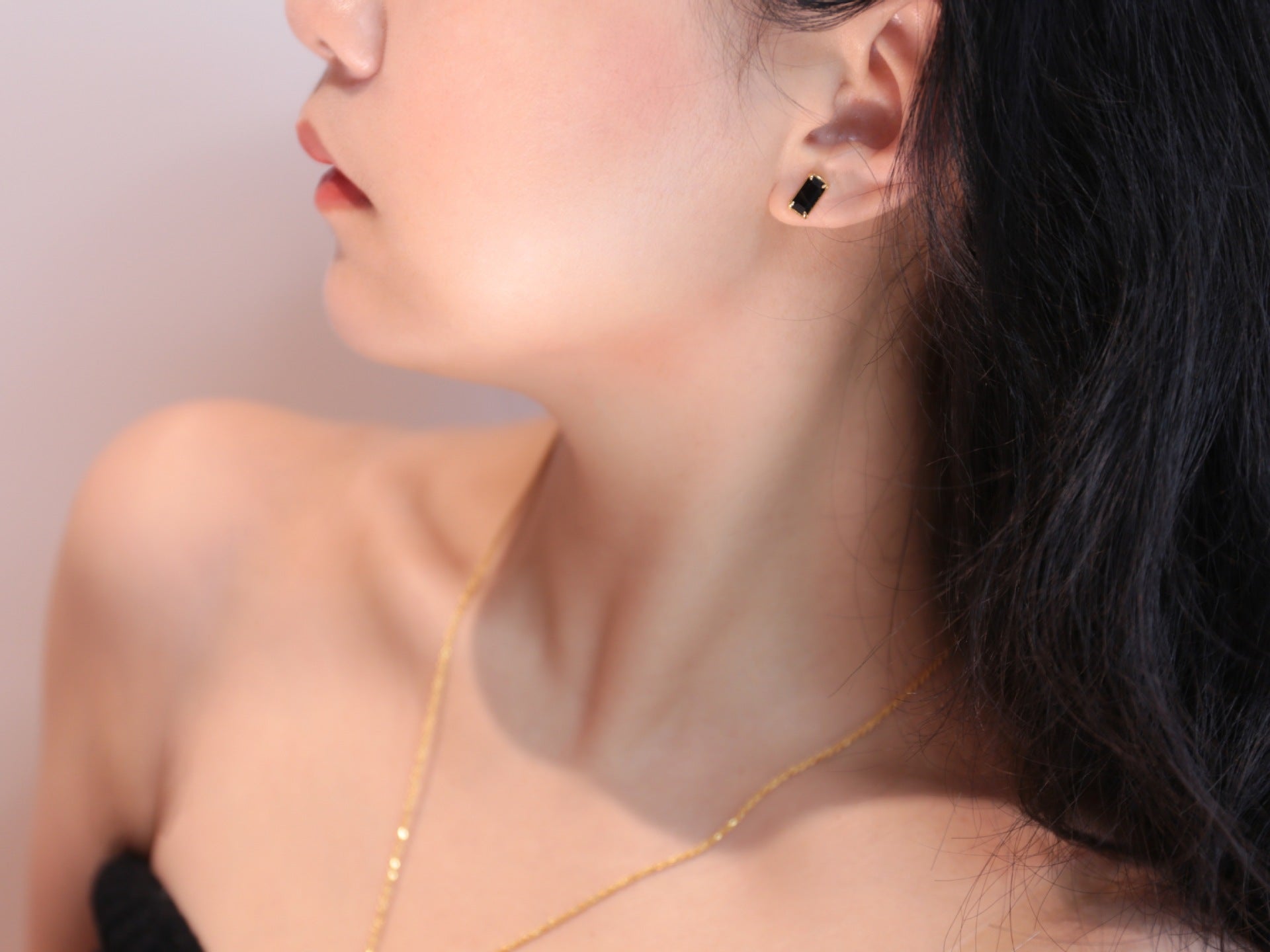 Black Zircon Stud Earrings - floysun