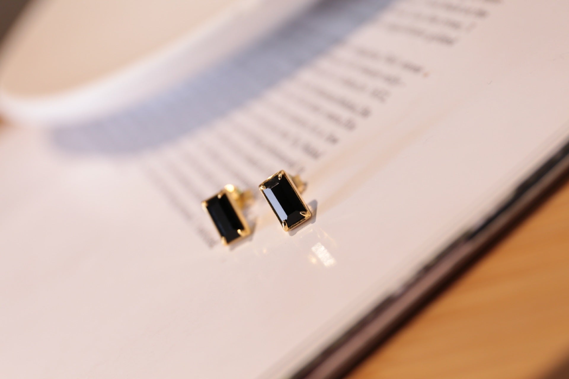 Black Zircon Stud Earrings - floysun