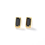 Black Zircon Stud Earrings - floysun