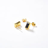 Black Zircon Stud Earrings - floysun