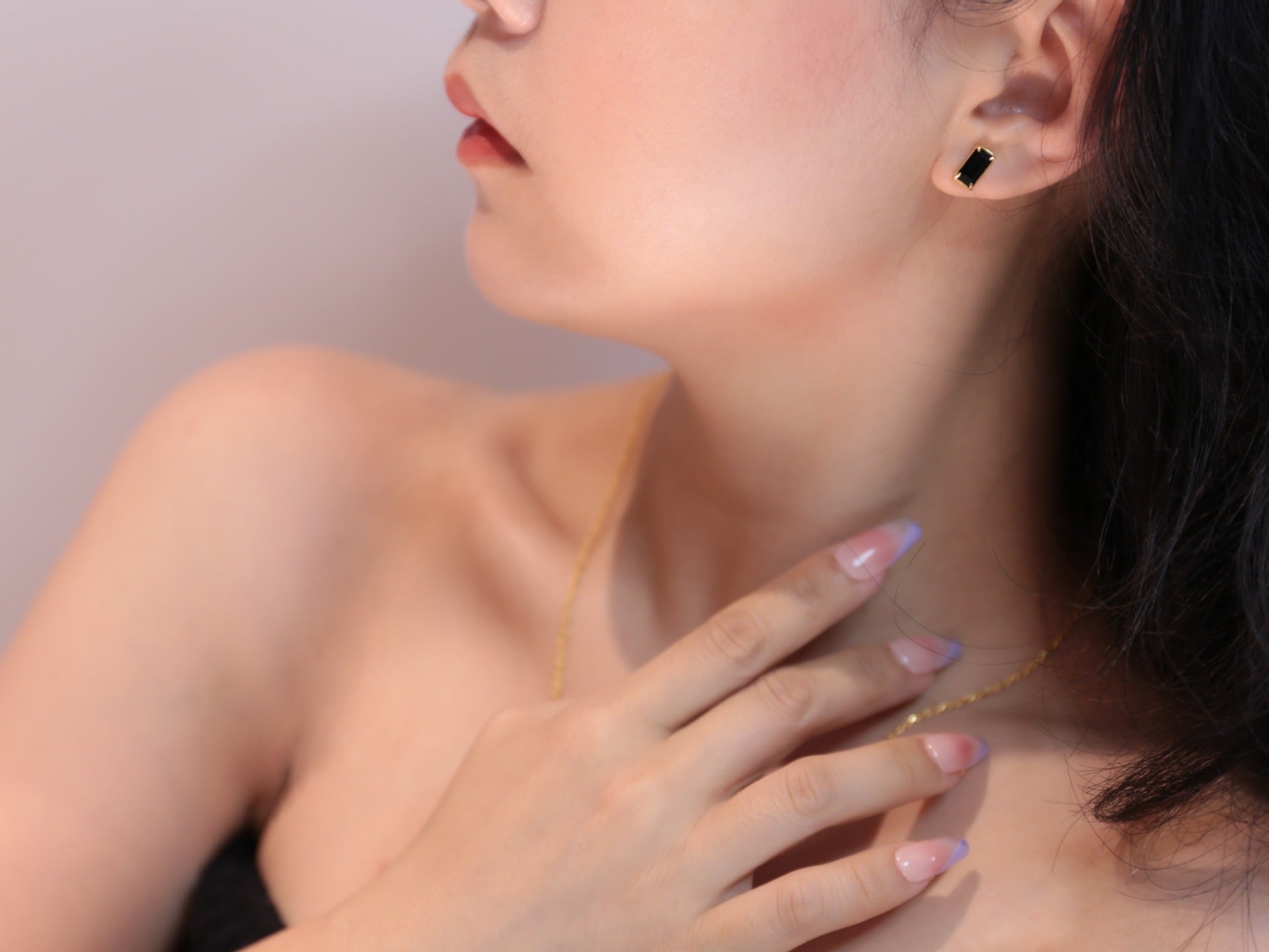 Black Zircon Stud Earrings - floysun