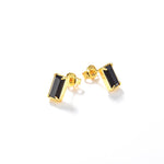 Black Zircon Stud Earrings - floysun