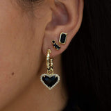 Black Zircon Stud Earrings - floysun