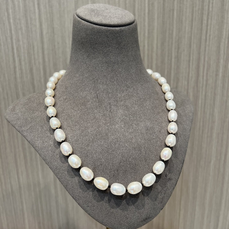 Blackline Pearl Necklace – Large Baroque Organic Shine - floysun