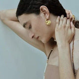 Bloom Loop Floral Rope Knot Earrings - floysun