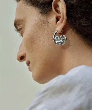 Bloom Loop Floral Rope Knot Earrings - floysun