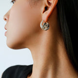 Bloom Loop Floral Rope Knot Earrings - floysun