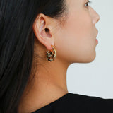 Bloom Loop Floral Rope Knot Earrings - floysun