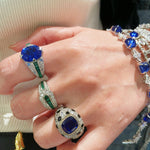 Blue - Green Luxe Gemstone Ring - floysun