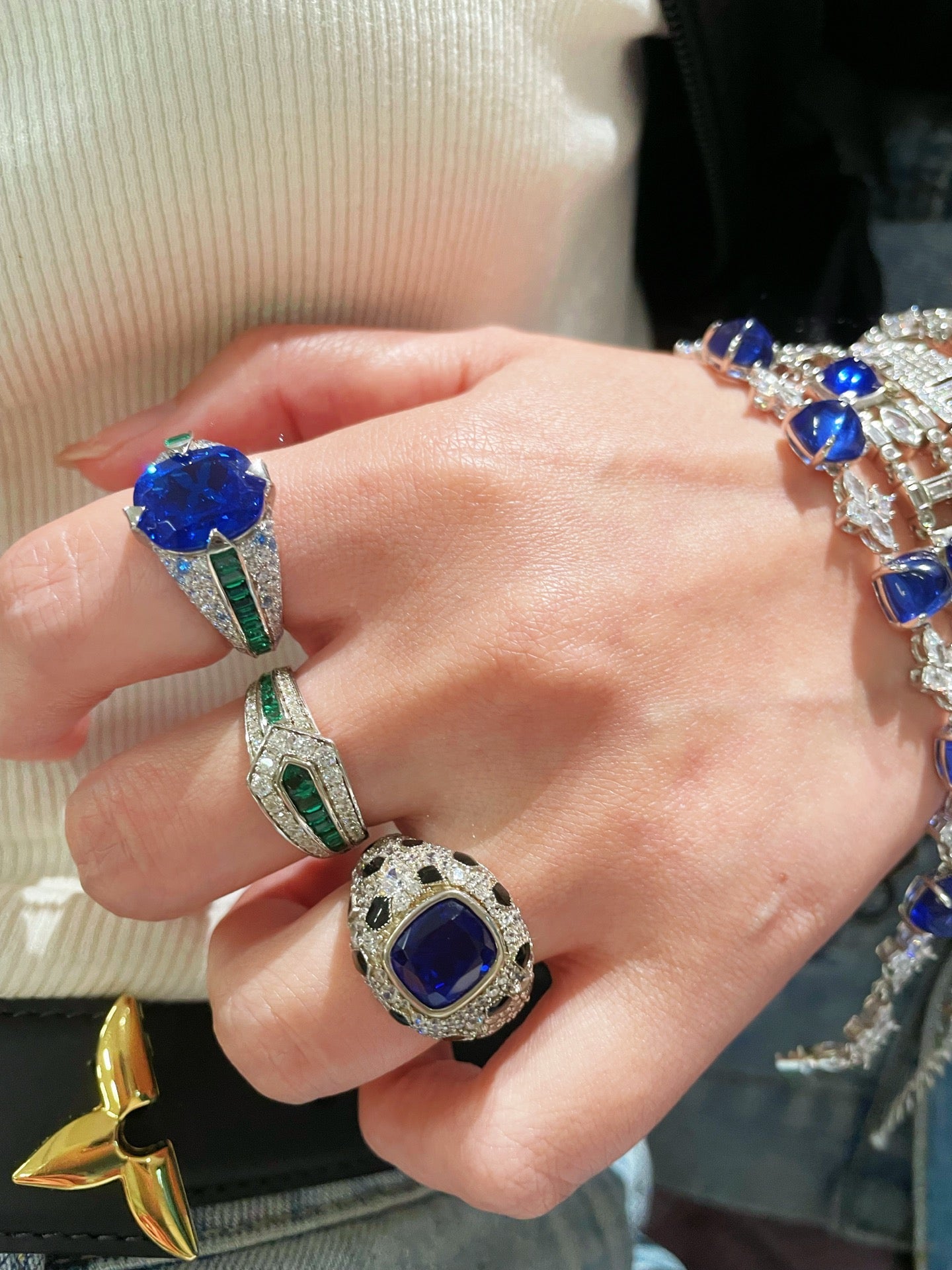 Blue - Green Luxe Gemstone Ring - floysun