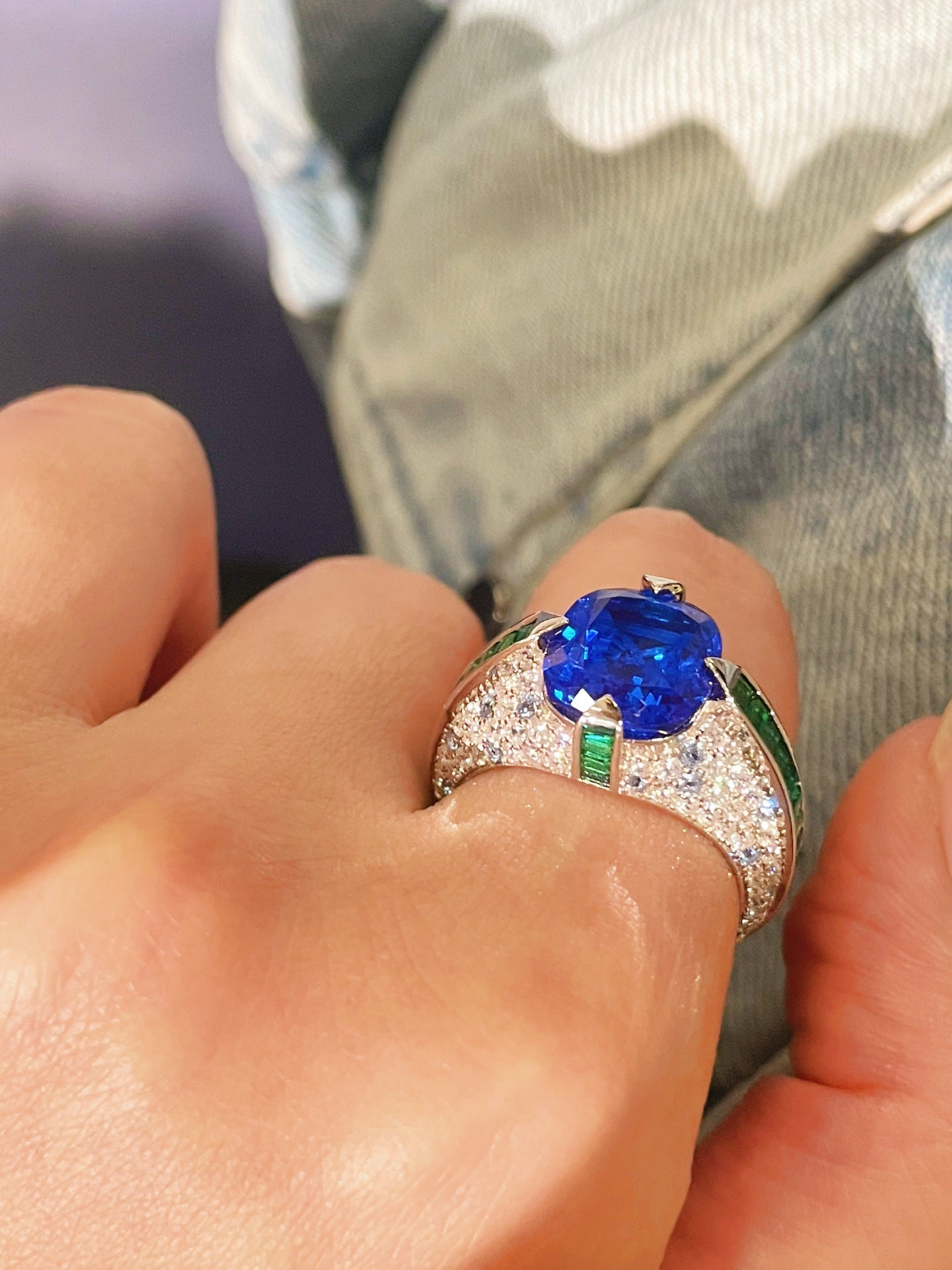 Blue - Green Luxe Gemstone Ring - floysun