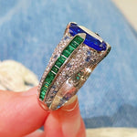 Blue - Green Luxe Gemstone Ring - floysun