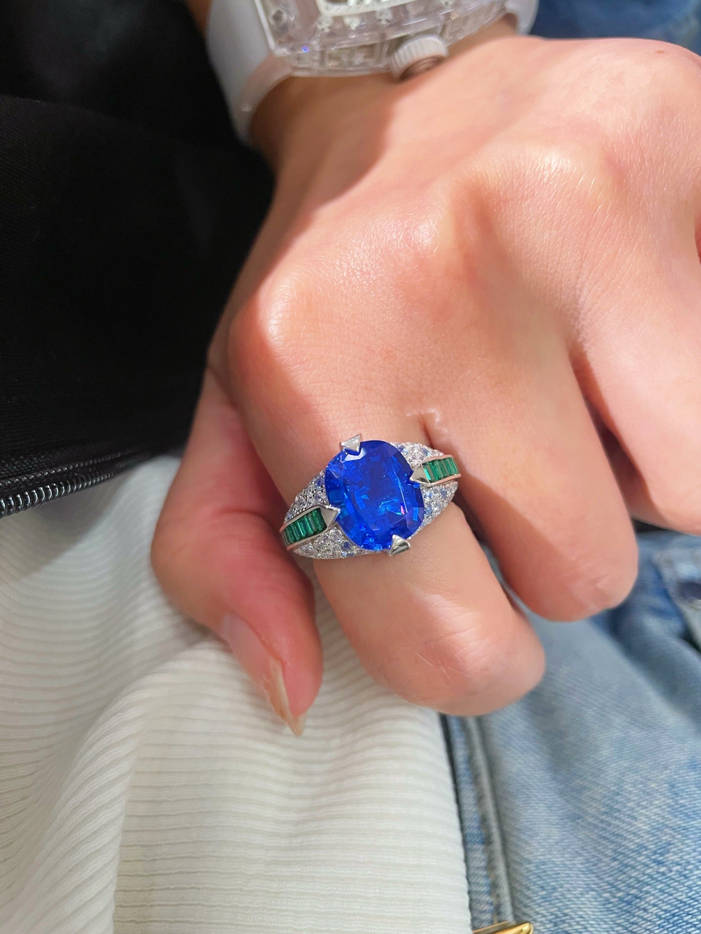 Blue - Green Luxe Gemstone Ring - floysun