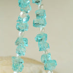 Blue Irregular Glass & Pearl Vacation Collarbone Necklace - floysun