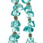 Blue Irregular Glass & Pearl Vacation Collarbone Necklace - floysun