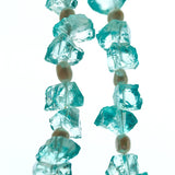 Blue Irregular Glass & Pearl Vacation Collarbone Necklace - floysun