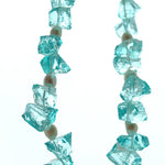 Blue Irregular Glass & Pearl Vacation Collarbone Necklace - floysun