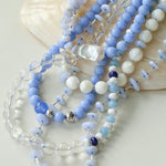 Blue Lace Agate Baroque Pearl Necklace - floysun