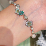 Blue Paraiba Bloom Pearl Bracelet - floysun