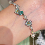 Blue Paraiba Bloom Pearl Bracelet - floysun