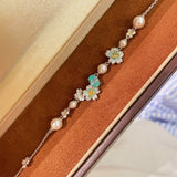 Blue Paraiba Bloom Pearl Bracelet - floysun